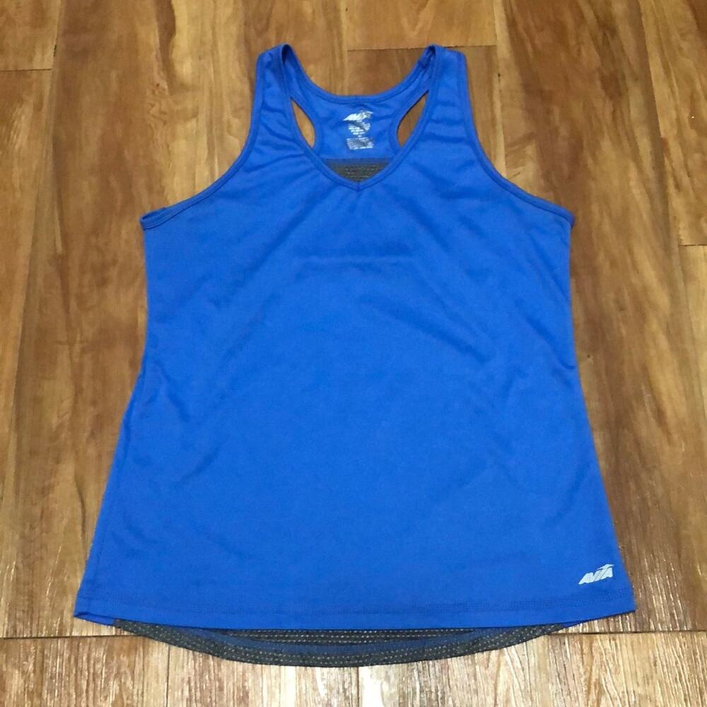 Avia Blue and Gray Color Block Tank Top Size Medium